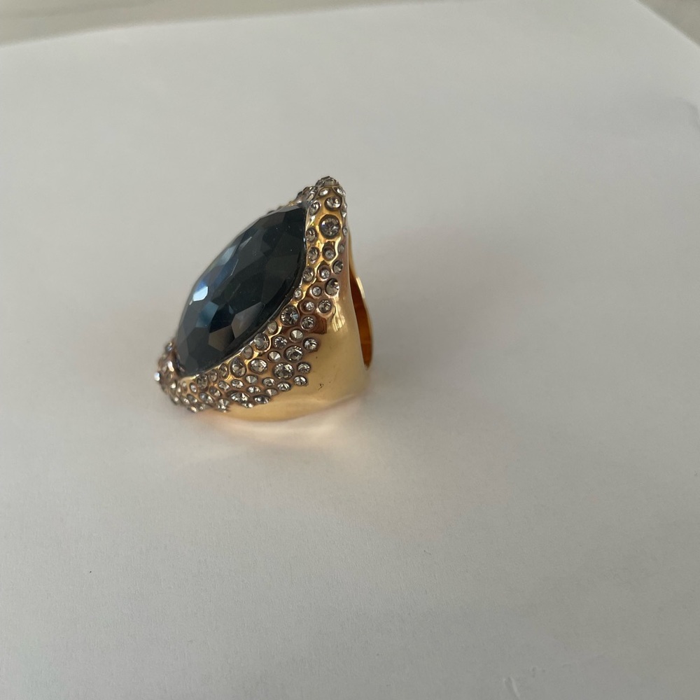 Alexis Bittar Crystal Encrusted Statement Ring size 6 - Picture 10 of 11